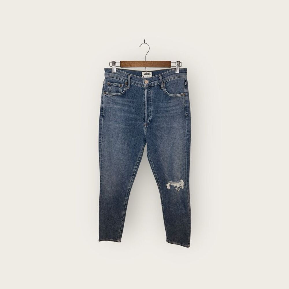 AGOLDE Nico High Rise Slim Fit Jeans in‎ Shoreline Size 28